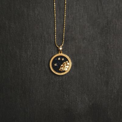 Asta Zodiac Star Sign Necklace - Blue Sandstone - Leo