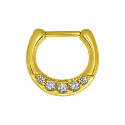 Septum Clicker aus Chirurgenstahl mit Cubic Zirkonia Materialstärke (mm):1.2|Durchmesser (mm):8.0 (SKU: 76914-1)