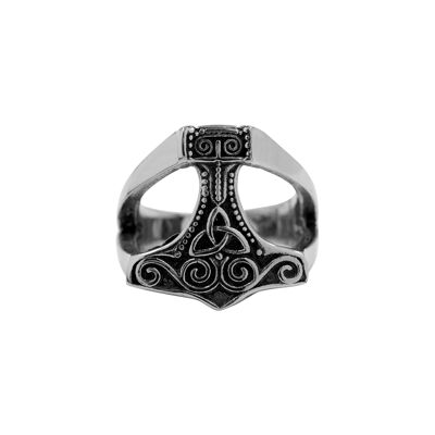 Edelstahlring "Thors Hammer" Ringdurchmesser (US):8.0 (SKU: 77771-1)