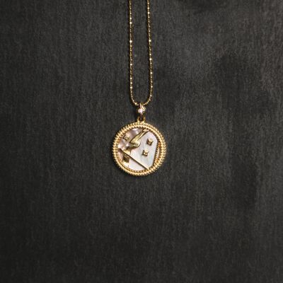 Asta Zodiac Star Sign Necklace - Mother of Pearl - Sagittarius