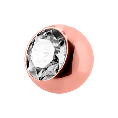 Schraubkugel aus Chirurgenstahl mit Kristall Materialstärke (mm):1.2|Farbe:Crystal|Kugelgröße (mm):2.5 (SKU: 78874-1)