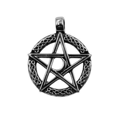 Edelstahlanhänger "Pentagram" Höhe (cm):4.0|Breite (cm):3.5 (SKU: 79910)