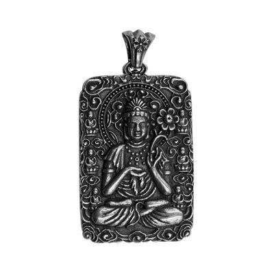 Edelstahlanhänger "Buddha" Breite (cm):3.5|Höhe (cm):5.0 (SKU: 90341)