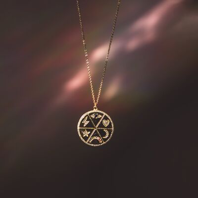 Collier de pièce de monnaie Zahara Zodiac