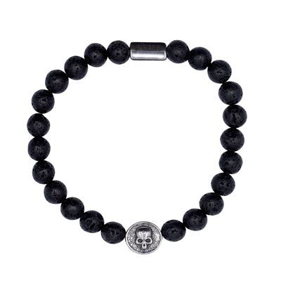 Lavasteinarmband "Totenkopf" (SKU: 24634)