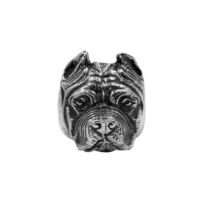 Edelstahlring "Bulldogge" Ringdurchmesser (US):8.0 (SKU: 77554-1)