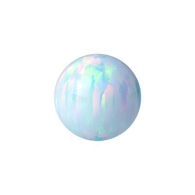 Klemmkugel aus Synthetik Opal Kugelgröße (mm):3.0|Farbe:White Opal (SKU: 78936-1)