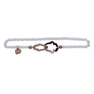 Glassteinarmband "Hand der Fatima" (SKU: 24005)