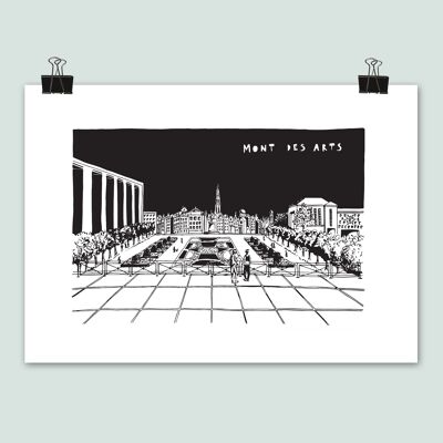 Mont des Arts poster, top view