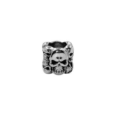 Edelstahlbarthülse "Totenkopf" Durchmesser (mm):6.0 (SKU: 81510)