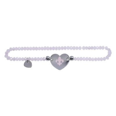 Glassteinarmband "Herz" (SKU: 23455)