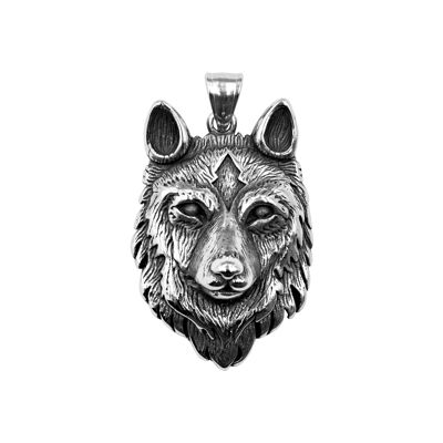 Edelstahlanhänger "Wolf" Breite (cm):3.0|Höhe (cm):3.5 (SKU: 81526)