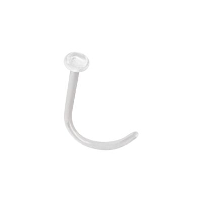 Nasenstecker aus Bioplast® in Hautfarbe Farbe:Transparent|Materialstärke (mm):0.8|Länge (mm):6.5 (SKU: 70419-1)