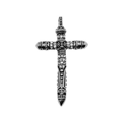 Edelstahlanhänger "Kreuz" Höhe (cm):6.0|Breite (cm):3.5 (SKU: 81298)