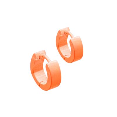 Edelstahl Creolen "Orange" Durchmesser (mm):9.0|Breite (mm):4.0 (SKU: 77309-2)