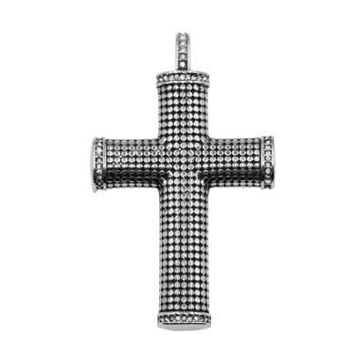 Edelstahlanhänger "Kreuz" Farbe:Schwarz|Höhe (cm):7.5|Breite (cm):4.5 (SKU: 80926-1)