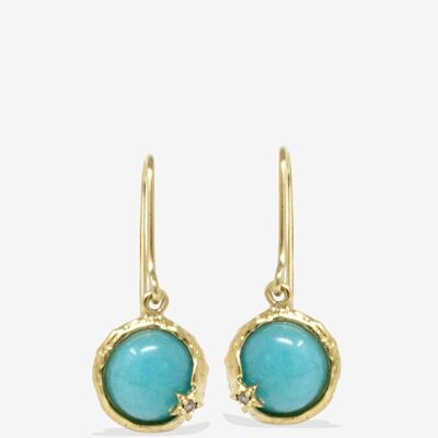 Ad Astra Gold-plated Amazonite Earrings