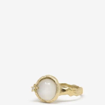 Ad Astra Gold-plated Moonstone Ring