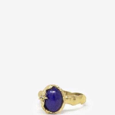 Bague Lapis Lazuli Plaqué Or Ad Astra