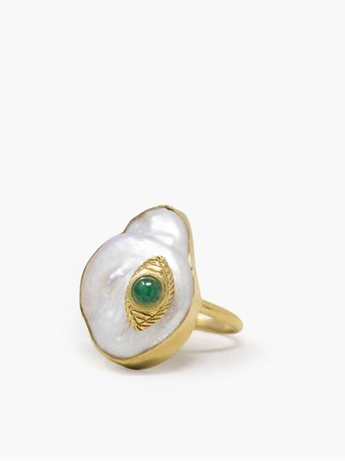 18KGOS The Eye Emerald Ring