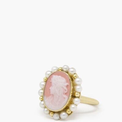 18KGOS Little Lovelies Pink Cameo FWP Ring