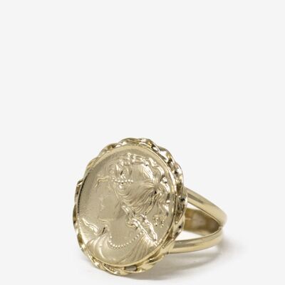 Alexa Gold-plated Pearl Ring