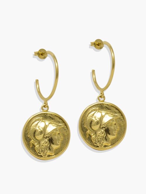 Athena Gold-plated Hoop Earrings