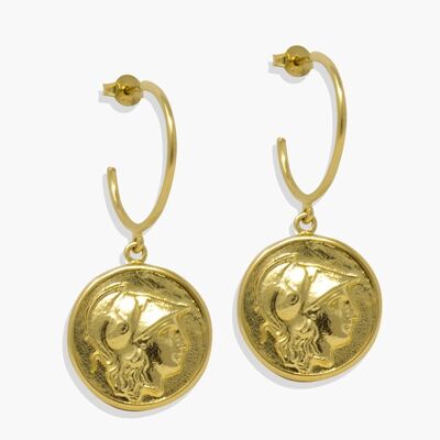 Athena Gold-plated Hoop Earrings