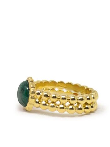 Bague Beady Malachite 3