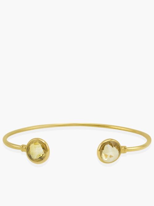 Capri Yellow Citrine Cuff Bracelet