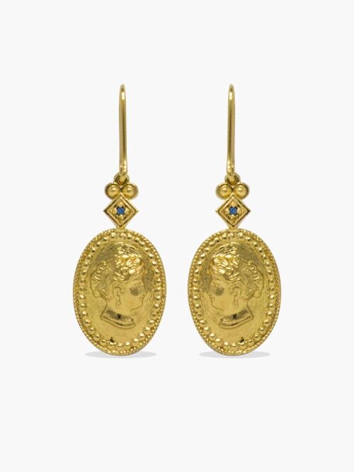 Cleopatra Gold-plated Oval Earrings