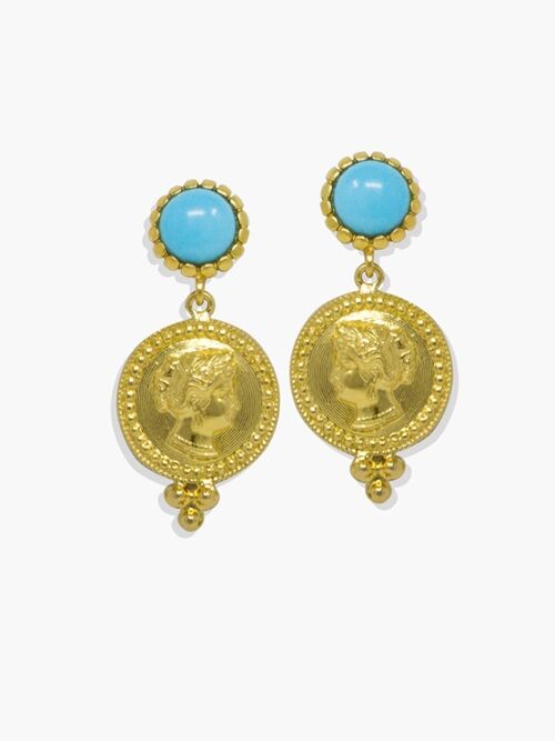 Cleopatra Turquoise Earrings