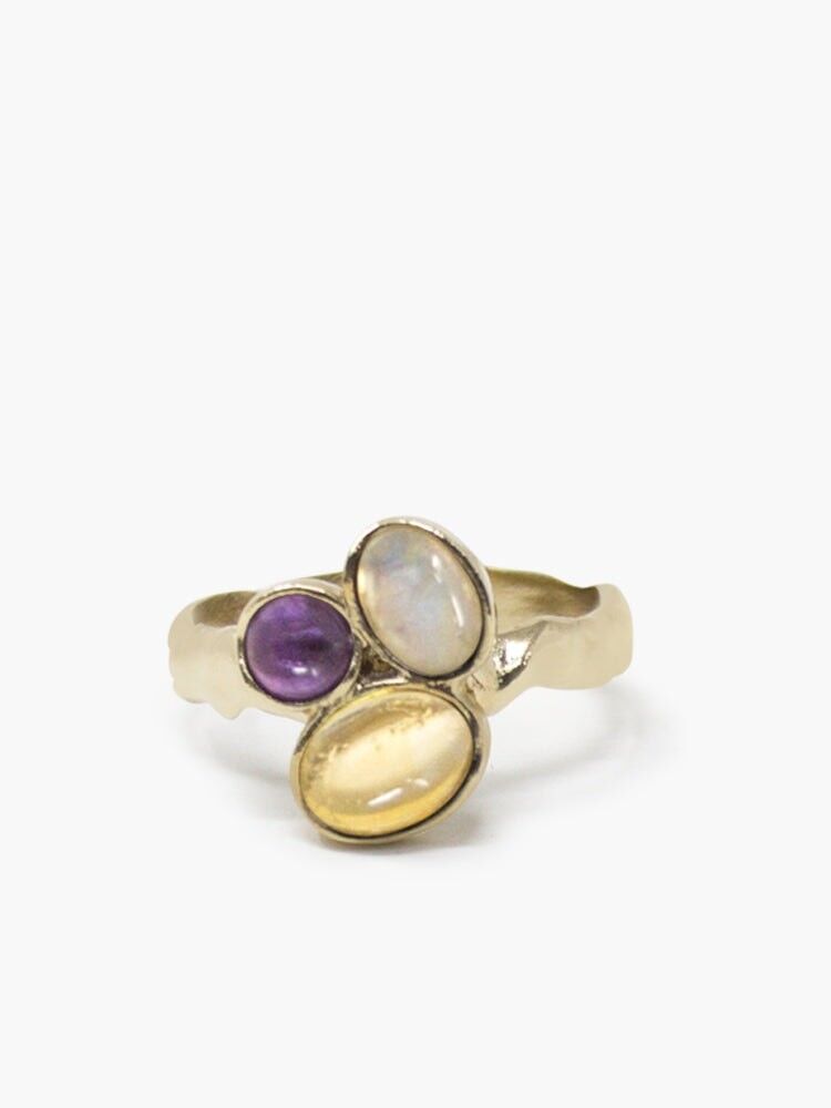 Anello Cosmo Multicolor Placcato Oro 18kt