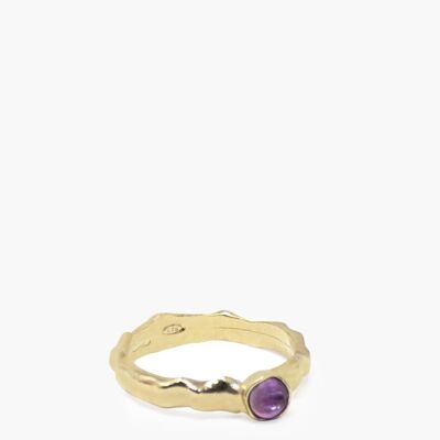 Cosmo Gold-plated Amethyst Ring
