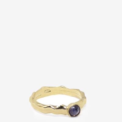 Cosmo Vergoldeter blauer Iolith-Ring