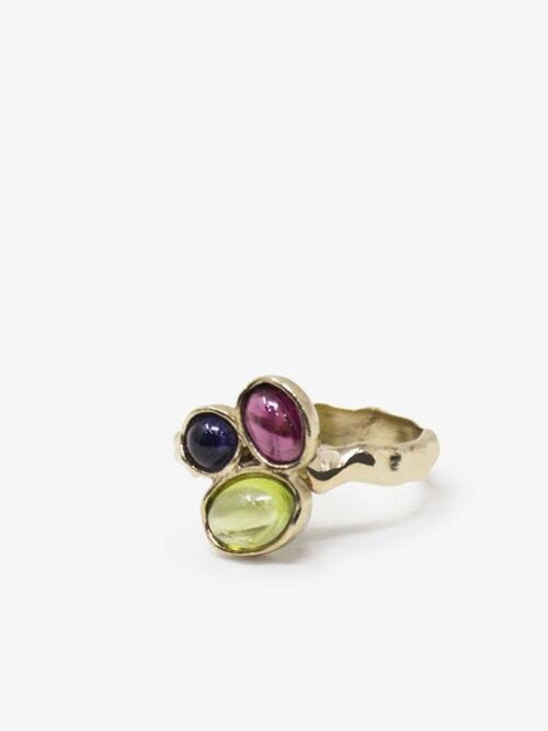 Cosmo Gold-plated Multicolor Ring