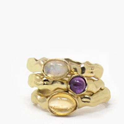 Cosmo Set aus 3 vergoldeten Ringen