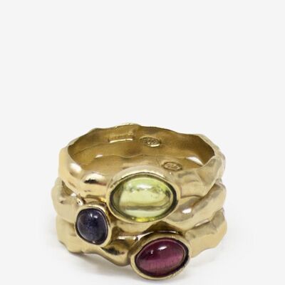 Cosmo Set of Three Gold-plated Rings