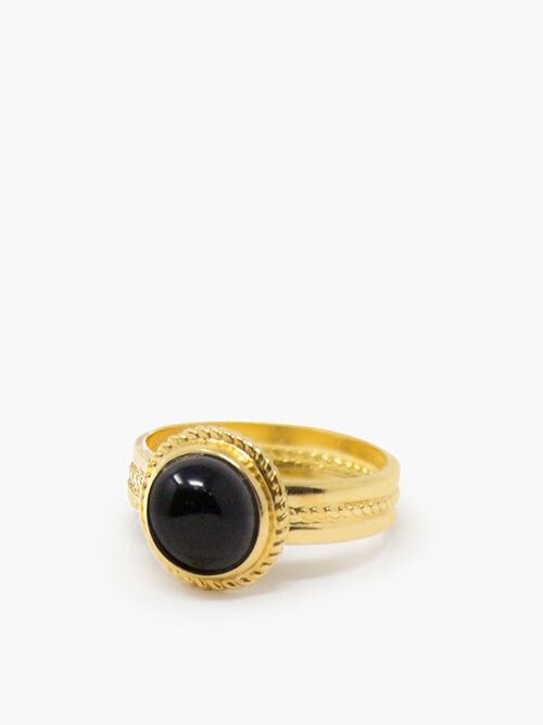 Fascetta Gold-plated Mini Onyx Ring