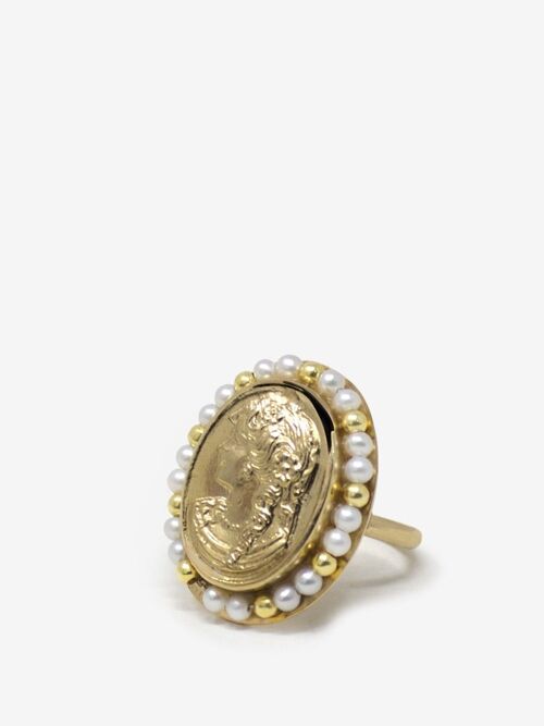 Fiammetta Gold-plated Pearl Ring