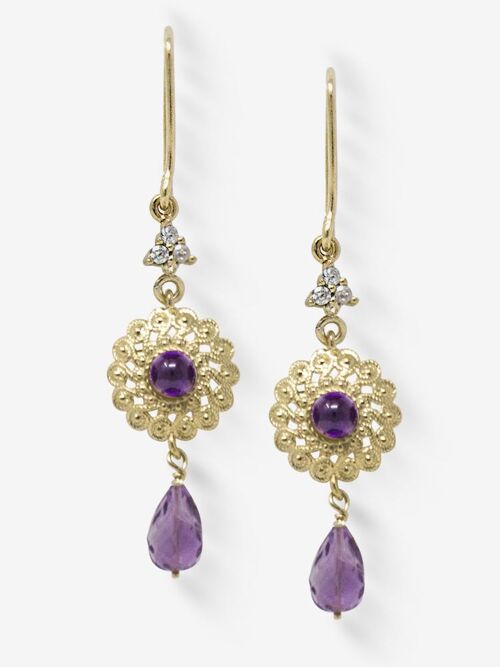 Filigrana Gold-plated Amethyst Earrings