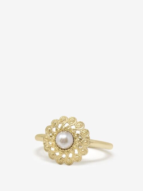 Filigrana Gold-plated Pearl Ring