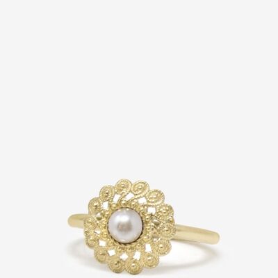 Filigrana Gold-plated Pearl Ring