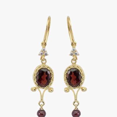 Garnet Chandelier Earrings