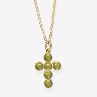 Collana con peridoto placcato oro Hope