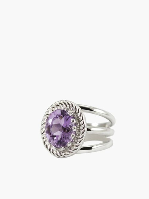 Luccichio Amethyst Stacking Ring