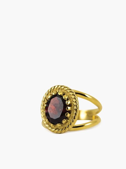 Luccichio Garnet Stacking Ring