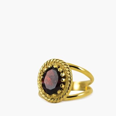 Luccichio Garnet Stacking Ring