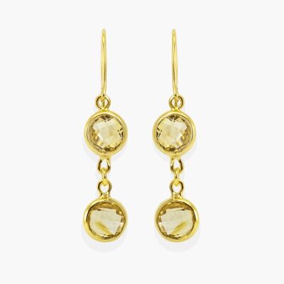 Luccichio Gold-plated Yellow Citrine Earrings