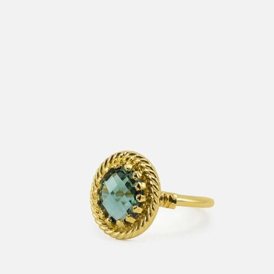Luccichio Green Agate Stacking Ring